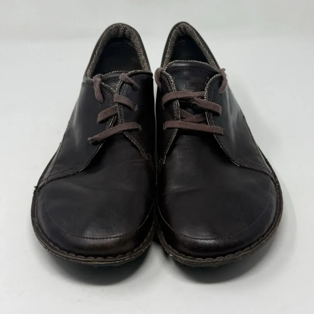 Patagonia Loulu Shoes Mens 14 Brown Leather Outdoor Walking Minimalist Lace Up